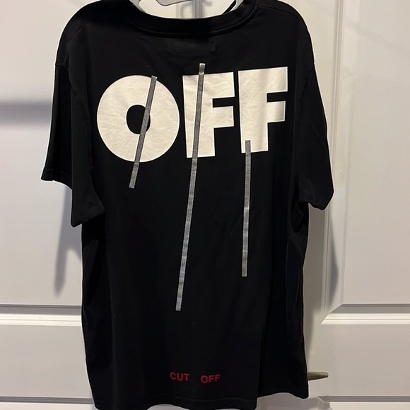VIRGIL ABLOH Off-white “cut off” logo black tee - Picture 2 of 2